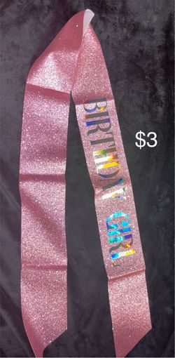 Pink birthday girl sash