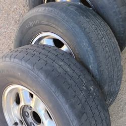 3 Rims With Tires 