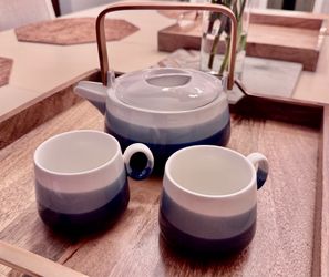 CB2 Mugs & Teapot - Brand New