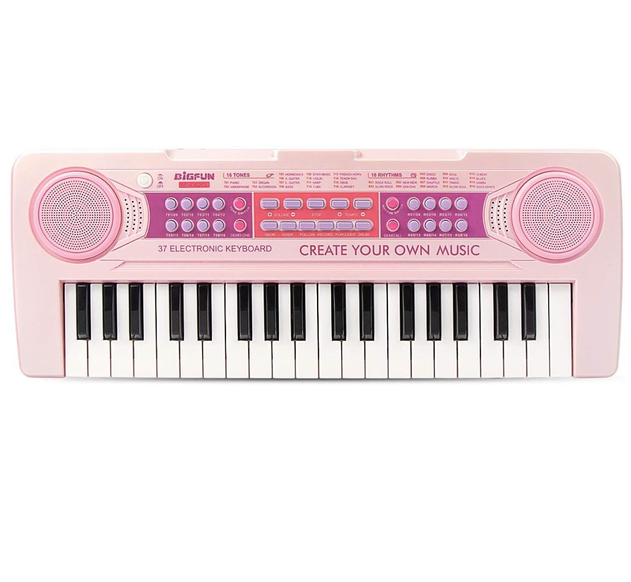 37 Keys Multifunction Portable Electronic Kids Piano Musical Teaching Keyboard for Kids Children Early Learning Educational Toy with Double Speakers