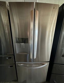 Stainless LG French Door Fridge with Water Dispenser