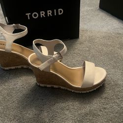 White studded wedge, sandals