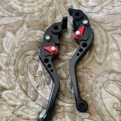 MZS Black Motorcycle Clutch Brake Levers Adjustable Compatible with 749/848/999/1098/1198 | Diavel/X | Monster 1100/1200 | Multistrada 950/1200/1260 |