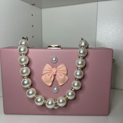 Evening bag with pearls