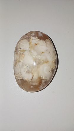 Flower Agate Palm Stone