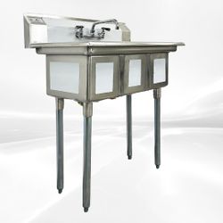NSF Three Compartment Sink With Faucet S3C101410-318
