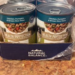 Case of 6 Cans Natural Balance Health Protection Chicken Pumpkin Rice Stew Can Dog Food