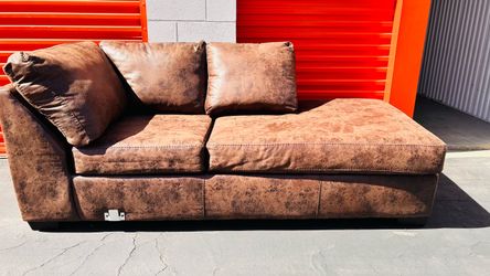 Brown small sectional