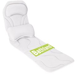 Full Body Bath Pillow for Tub - Extra Long & Thick Tub Pillow with Head, Back & Lumbar Support, 168 Non-Slip Suction Cups