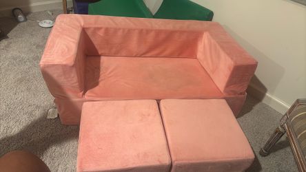 Pink toddler couch