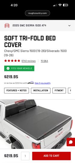 Tri Fold Tonneau Cover Silverado Sierra 1500 19-26