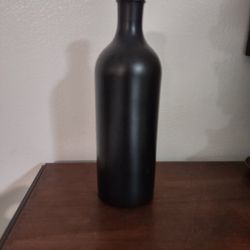 Vintage German MKM Max Kruger Black  Glaze Stoneware Clay Ceramic Bottle 0.75 L