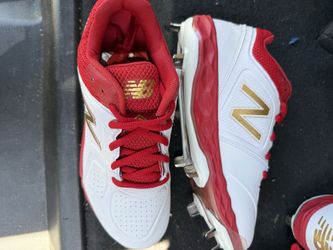Kids New Balance Cleats Red