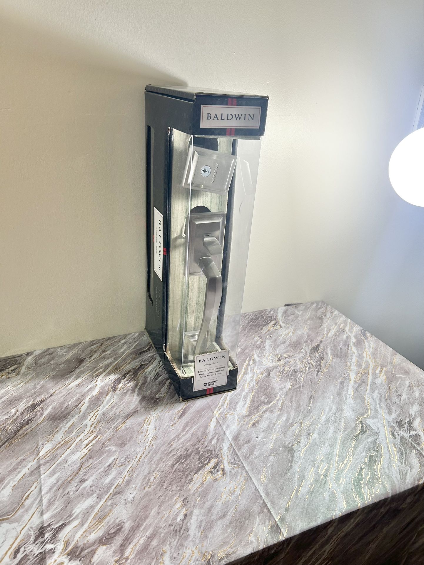 Brand New Baldwin Satin Nickel Exterior Single-Cylinder Deadlock