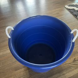 X-Large Blue Plastic Tub with Handles - Great for Kid Storage / Home Organization!