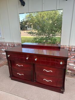 Vintage Mahogany  Dresser with Mirror