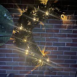 Light Up Halloween Half Moon Battery Operated Yard Or  Wall Decor Party Prop  