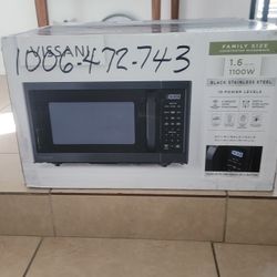 Vissani Microwave Black Stainless Steel 