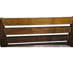 Rustic King Wood Platform Bedframe And Headboard