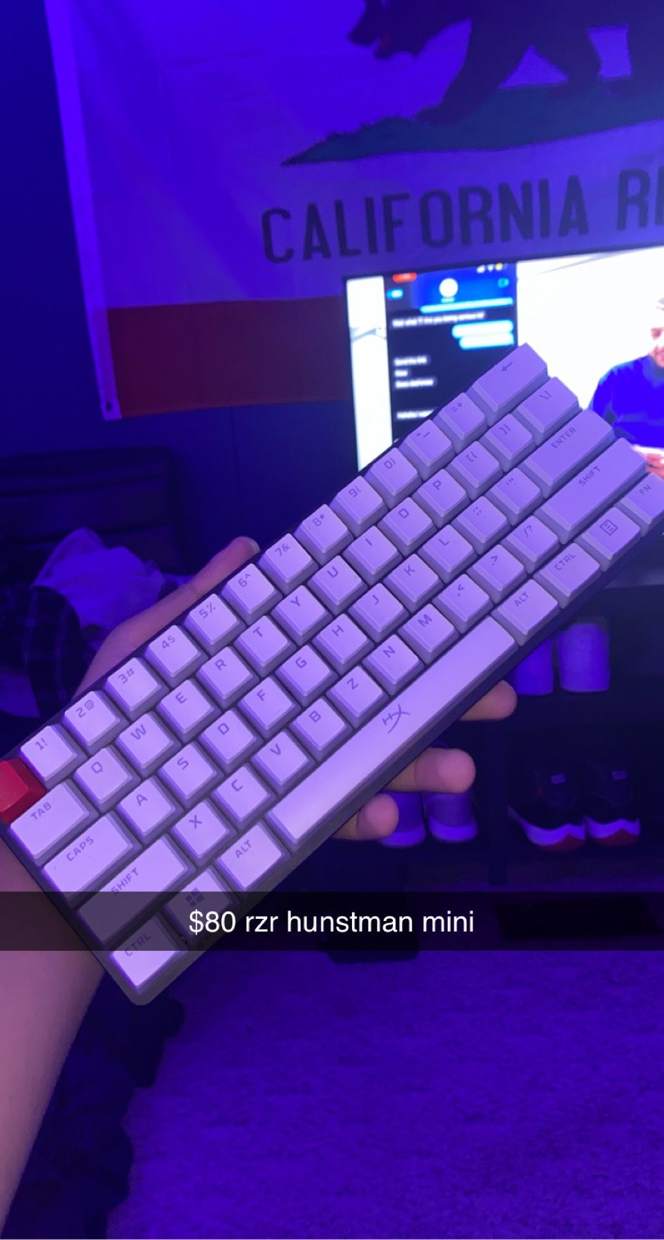 Razor hunstman mini w/ hyperx keycaps