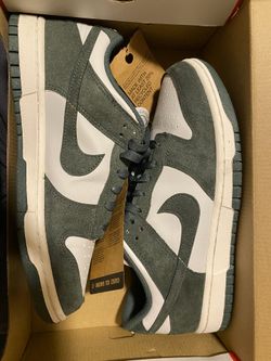 Size 9 - Womens Nike Dunk Low Vintage Green and White - 411