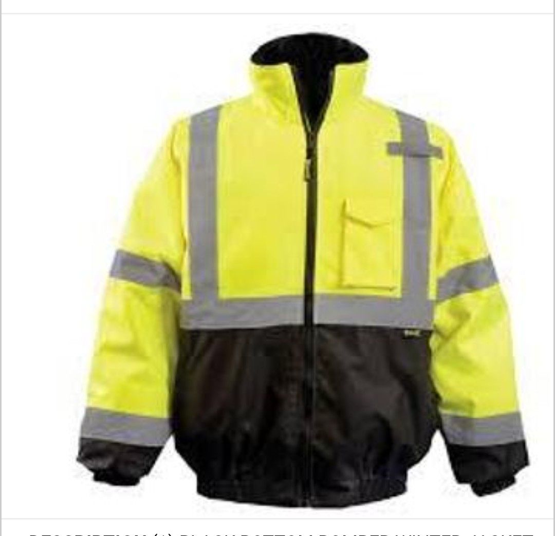 HIGH VISIBILITY WINTER BOMBER JACKET SZ 5XL. READ DETAILS
