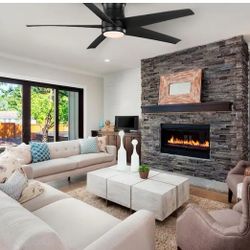 Hampton Bay
Mena 54 in. White Color Changing LED Indoor/Outdoor Matte Black Hugger Ceiling Fan with Light and Remote