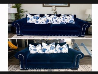 2 Matching Sofas With Nailhead Trim