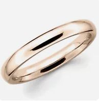 Brand new Solid 14K Rose Gold 3mm Comfort Fit Women Wedding Band Ring