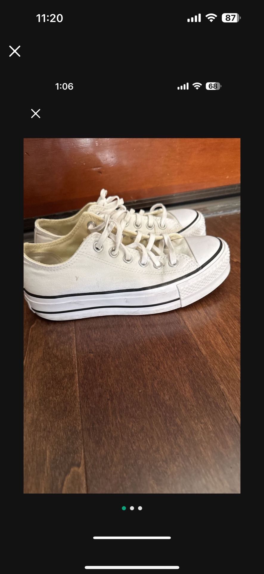Platform Converse sz 7 good condition
