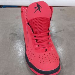 Red High-Top Basketball Sneaker