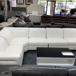 White Modern Sectional Same Day Delivery