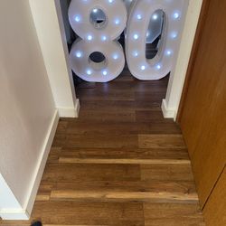 4 foot birthday number and two 3 foot number 80