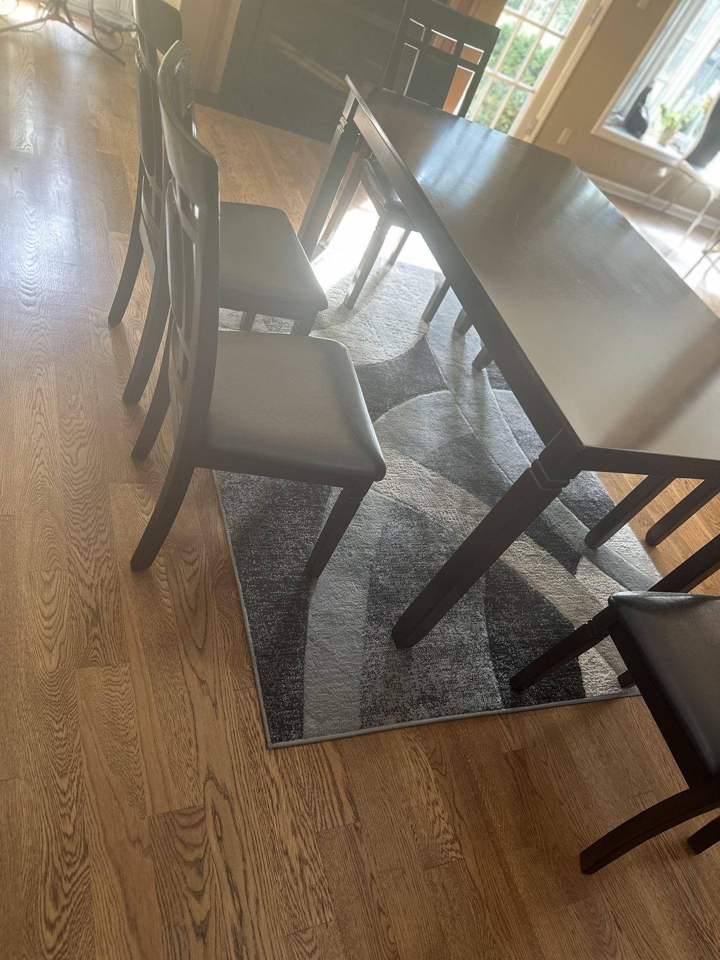 Elegant 6-Seater Dining Table Set-Includes Chairs & Bench-Like New(In protection warranty)