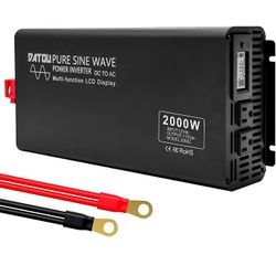 Solar Backup Pure Sine 2000W/4000W Peak 420Wh Deep Cycle SLA Battery + 50w Solar Panel + Controller