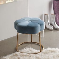 Flower Cushioned Vanity Stool