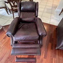Bradington Young Brown Leather Recliner Chair 