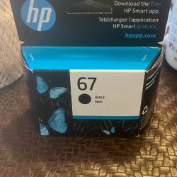 Genuine HP 67 Black Ink Cartridge Expired 03/2022 OEM Sealed