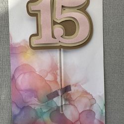 15th Cake Topper