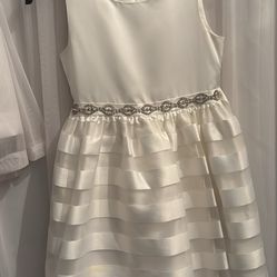 Girls American Princess White Dress