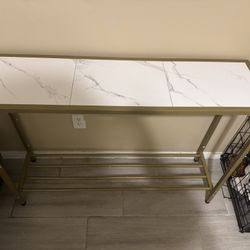 White And Gold Table