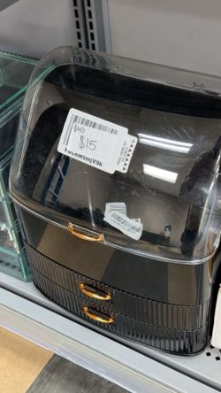 Makeup Organizer Storage Box with Drawers & Cover