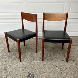 Danish Teak Dining Chair Pair for Frem Rojle