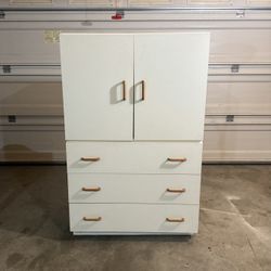 THREE DRAWERS DRESSER WITH CABINET