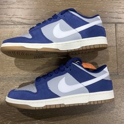 Nike Men Dunk Low Retro SE Wolf Grey Deep Royal Blue Sail Casual Shoe