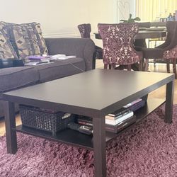 Black Wood Coffee Table 