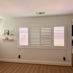 Custom Built Real Wood Interior Plantation Shutters - Premium Basswood Window Shades & Coverings - Professional Local Measuring & Mounting