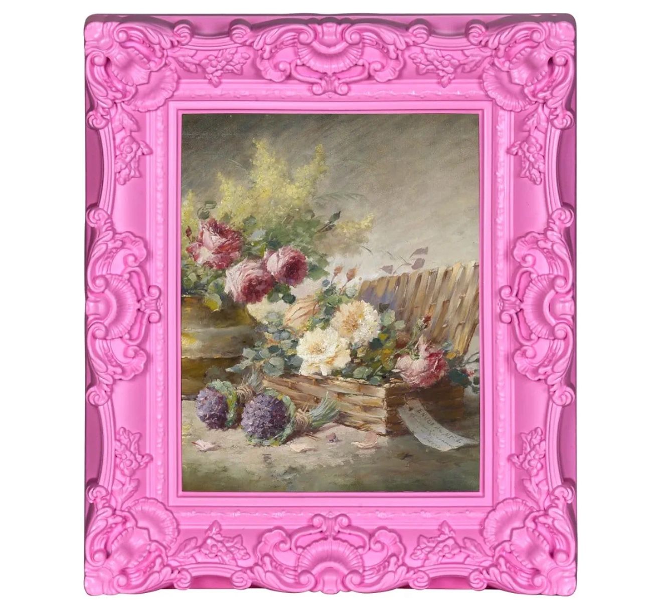 8x10 Pink Vintage Picture Frame, Baroque Ornate Antique Frames for Wall & Tabletop Decor, Photo Display Home Deco