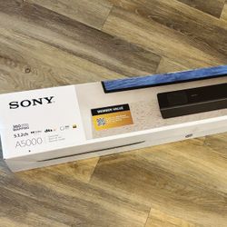 Sony (HT A5000) 8K & 4K Soundbar Home Theater - 360 Spatial 3D Audio, Wi-Fi, Bluetooth, Chromecast,  Wifi 