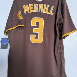 JACKSON MERRILL San Diego Padres BROWN-jersey